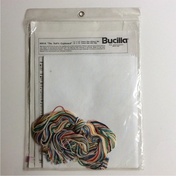 NEW Bucilla Counted Cross Stitch Kit The Dolls Cupboard 40514  11X14 Grandma Lov - Picture 3 of 5